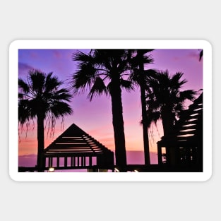 purple sunset Magnet